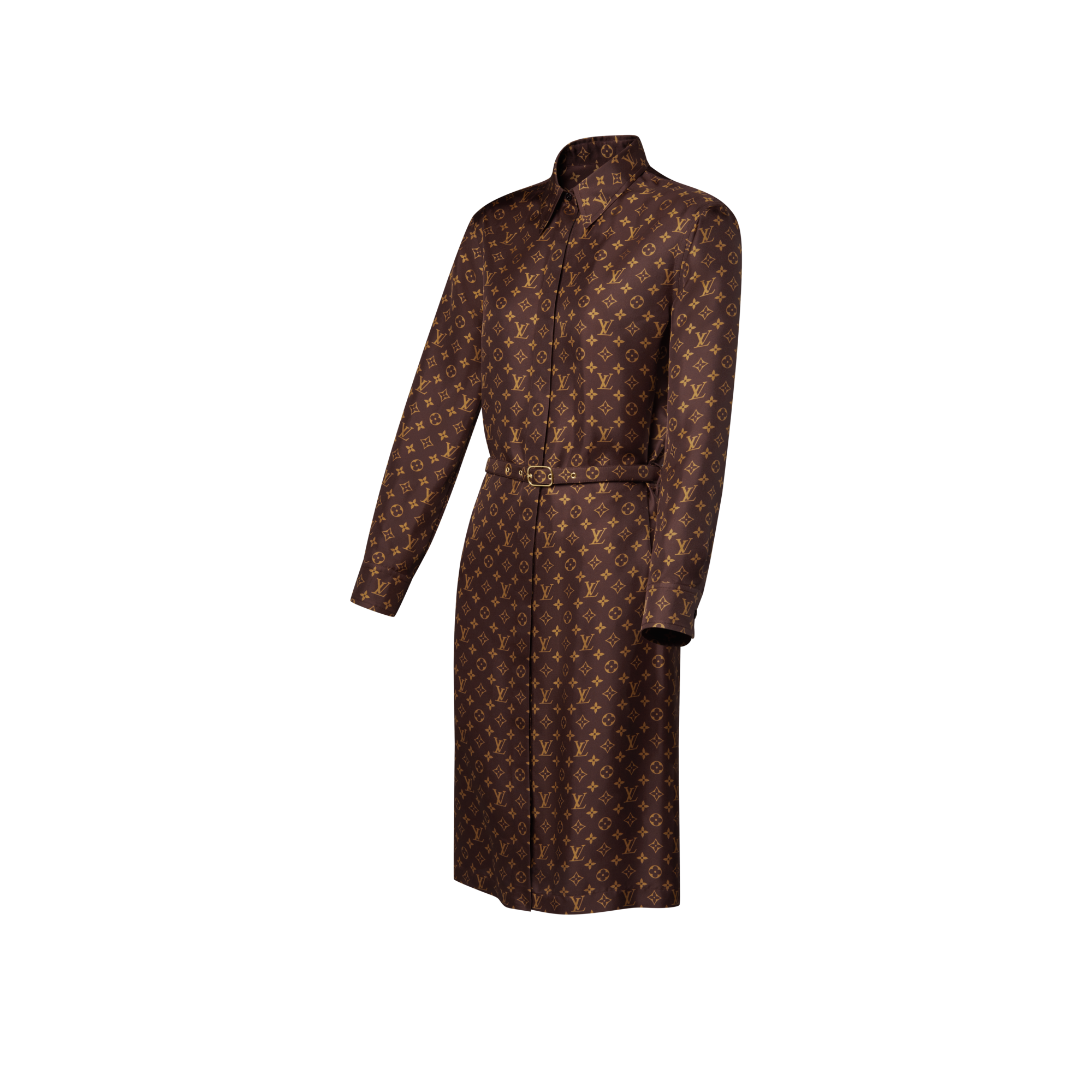 Monogram Silk Shirt Dress - Women - Ready-to-Wear | LOUIS VUITTON ®